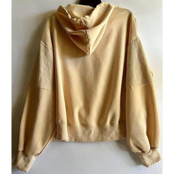 Forever 21 Large Cropped Pale Orange Hoodie - Picture 2 of 3